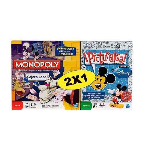 Pack Monopoly Cajero Loco Pictureka Disney
